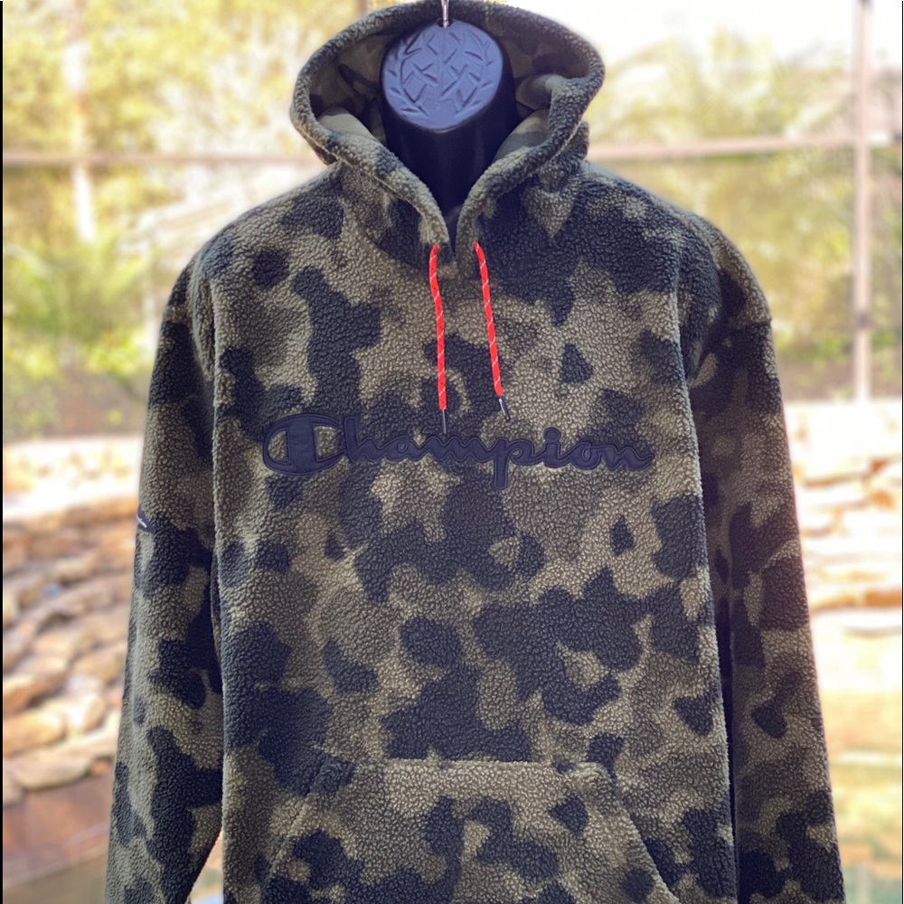 CHAMPION HERITAGE SHERPA HOODIE CAMO